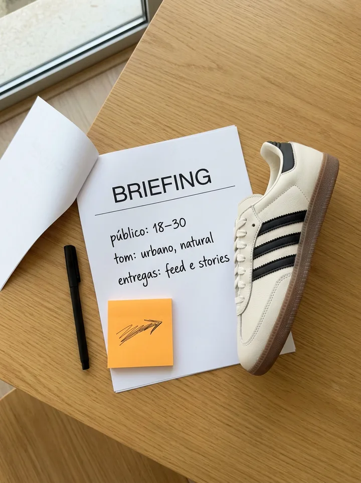 BRIEFING, imagem criada com IA